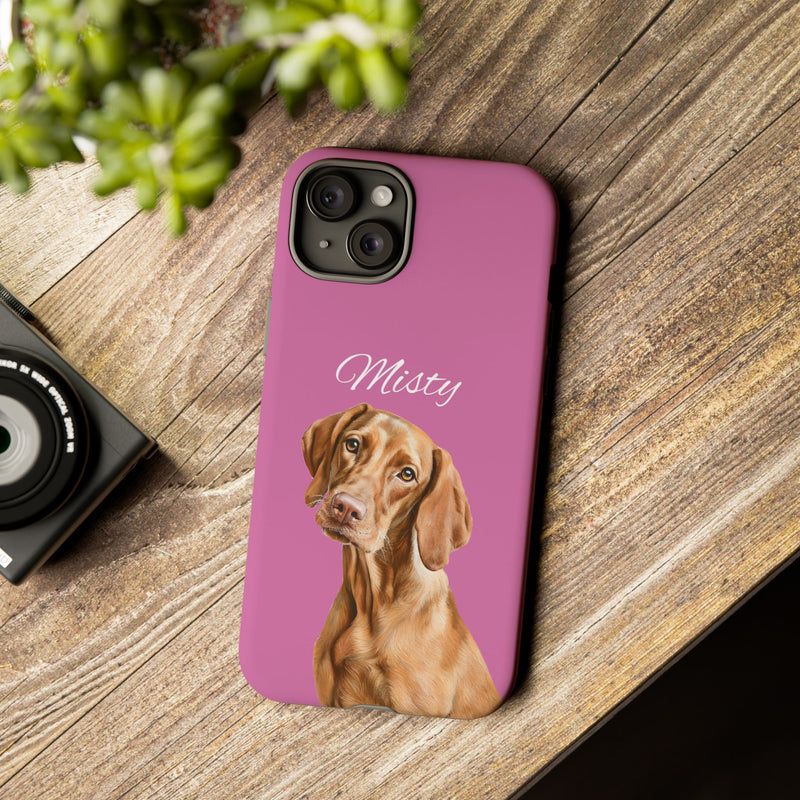 Custom Pet Portrait iPhone Case – Durable Dual-Layer Protection