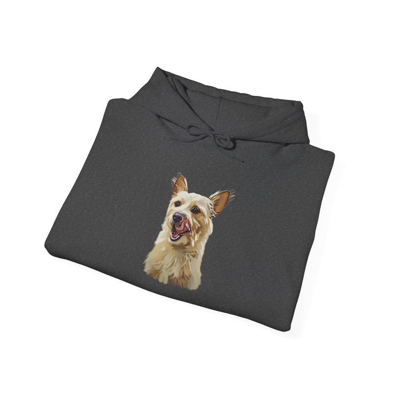 Custom Pet Portrait Unisex Heavy Blend™ Hooded Sweatshirt | Personalized Dog Portrait Hoodie