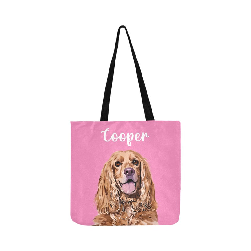 Personalized Reusable Shopping Bag with Custom Pet Portrait