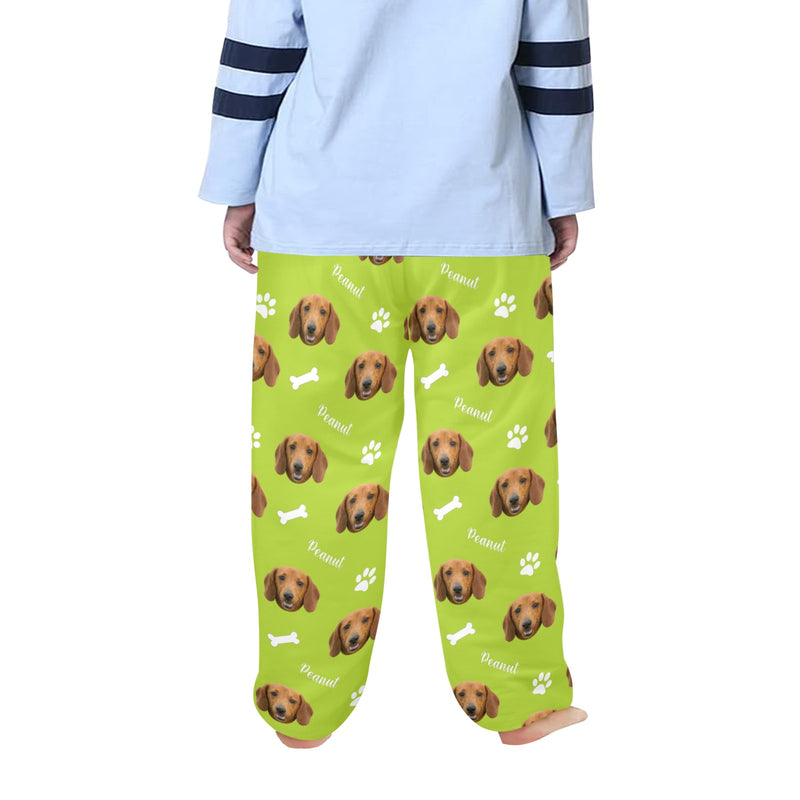 Custom Pet Photo Kid's Pajama, Gift for Dog Lovers, Personalized Little Kids' Pajama Trousers