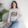 Cute Dog Cartoon Christmas Sweatshirt with Lights & Antlers – Festive Holiday Outfit