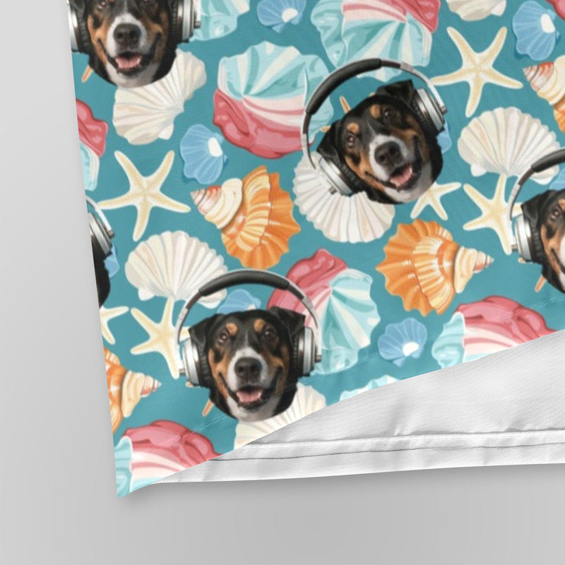 Custom Pet Photo Shower Curtain, Personalized Photo Faces Shower Curtain