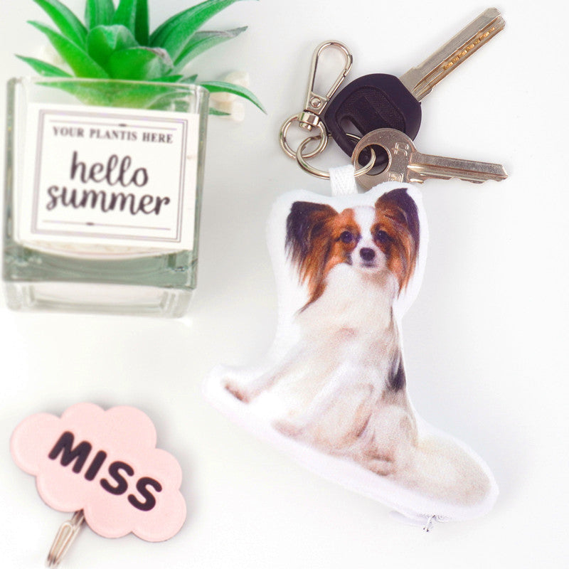 Custom Pet Keychain with Dog and Cat Photos