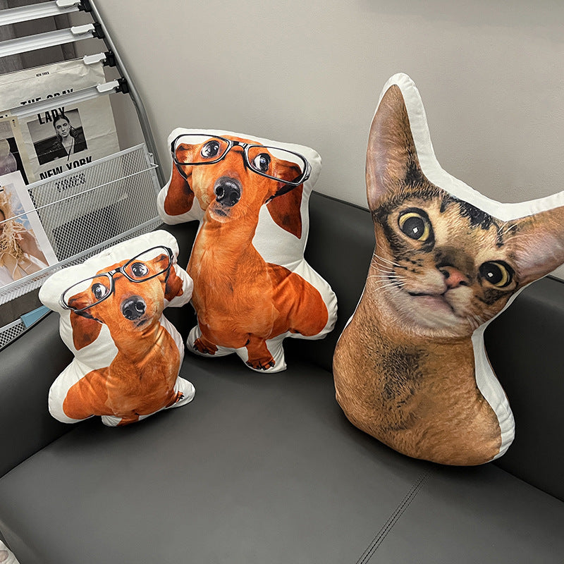 Custom Pet Pillow - Personalized Pet Shaped Pillow with Photo - Unique Gift for Pet Lovers