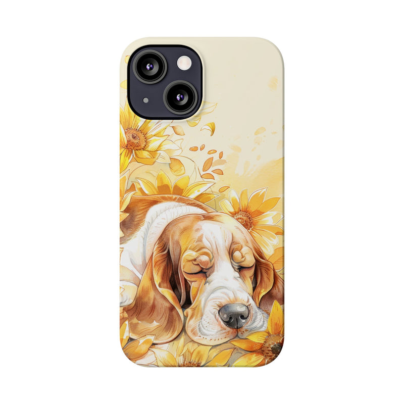 Basset Hound iPhone Slim Phone Cases