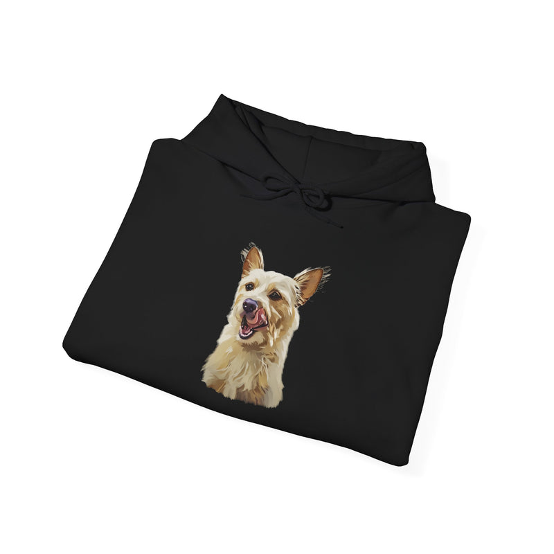 Custom Pet Portrait Unisex Heavy Blend™ Hooded Sweatshirt | Personalized Dog Portrait Hoodie