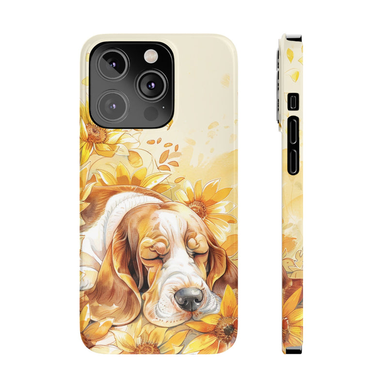 Basset Hound iPhone Slim Phone Cases