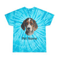 Custom Pet Name Tie-Dye Tee - Soft Yellow Cyclone Design