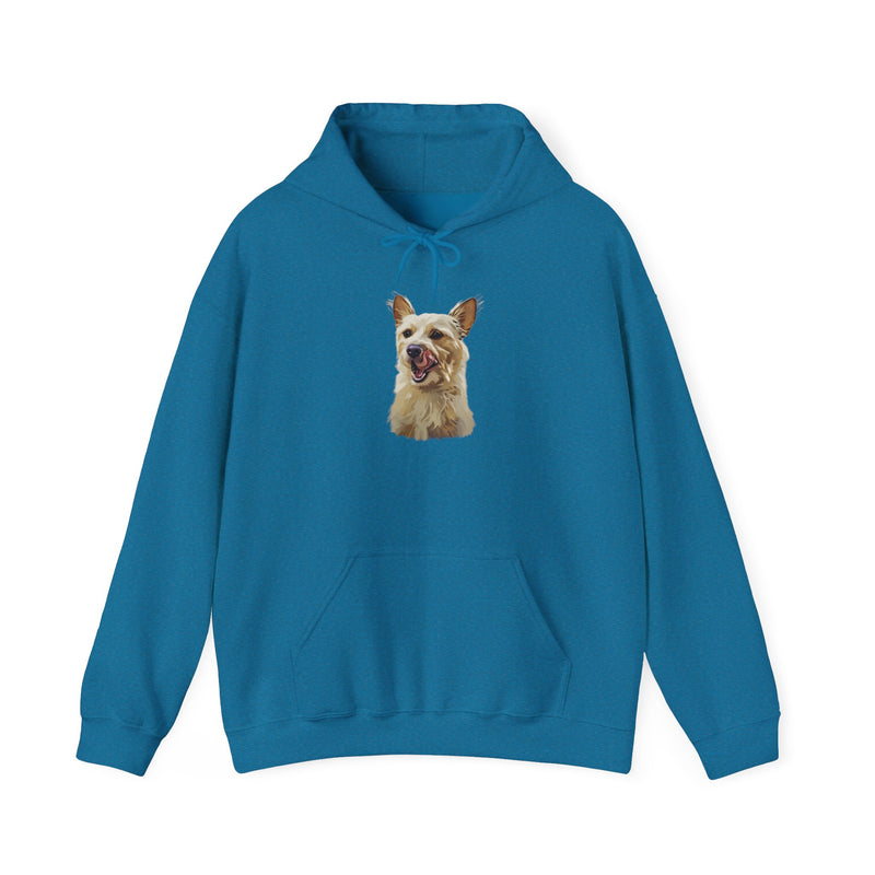 Custom Pet Portrait Unisex Heavy Blend™ Hooded Sweatshirt | Personalized Dog Portrait Hoodie