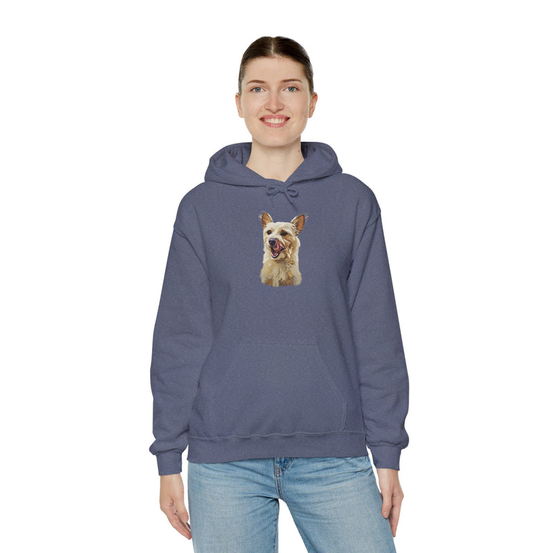 Custom Pet Portrait Unisex Heavy Blend™ Hooded Sweatshirt | Personalized Dog Portrait Hoodie