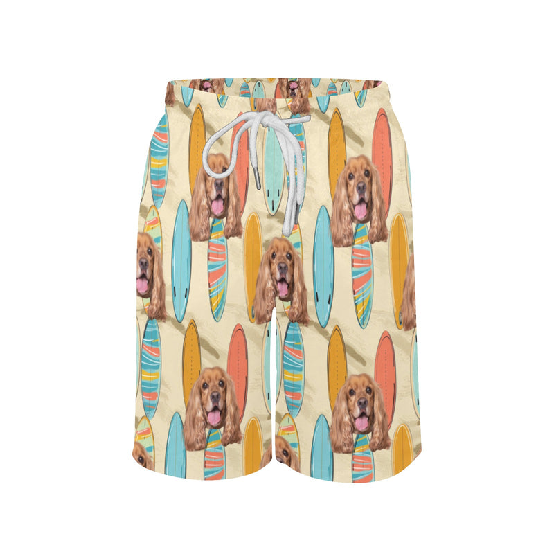 Custom Pet Dog Faces Photo Boys' Casual Beach Shorts