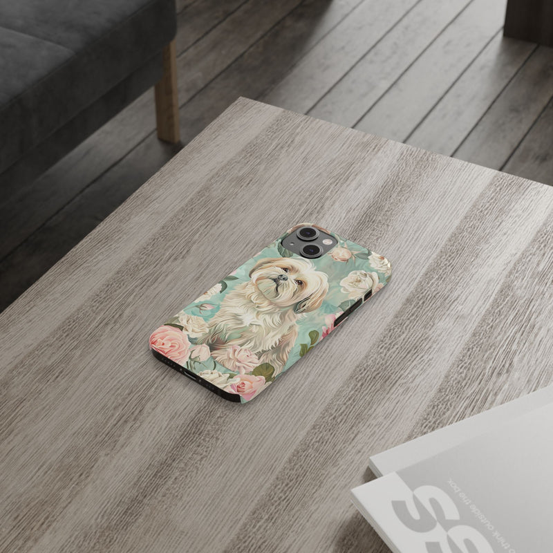 Havanese with Flowers Slim iPhone Cases