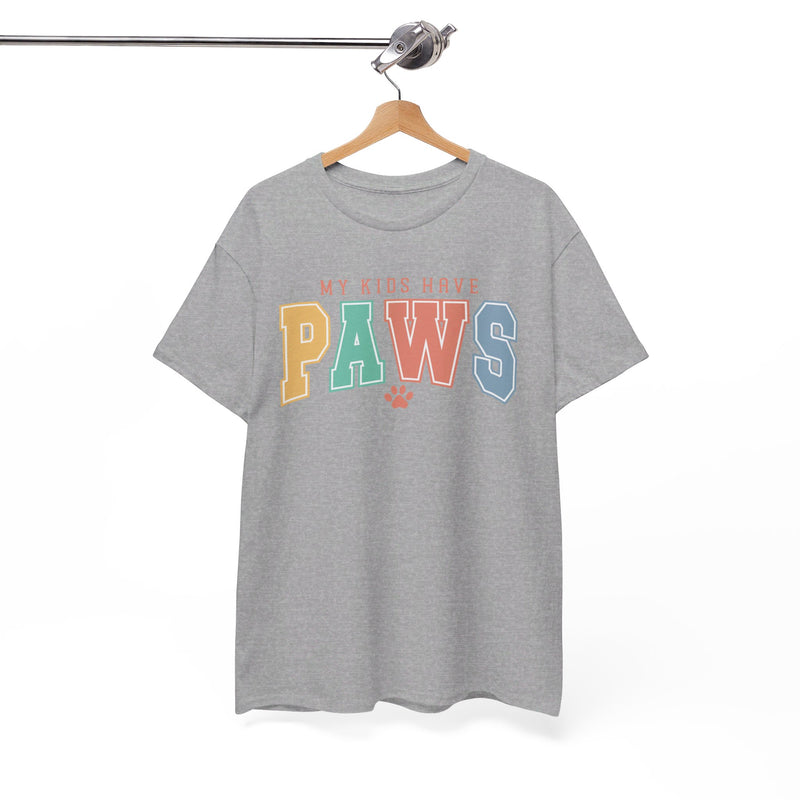 My Kids Have Paws Unisex Heavy Cotton Tee