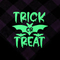 Plaid Glow-in-the-Dark Halloween Dog Bandana