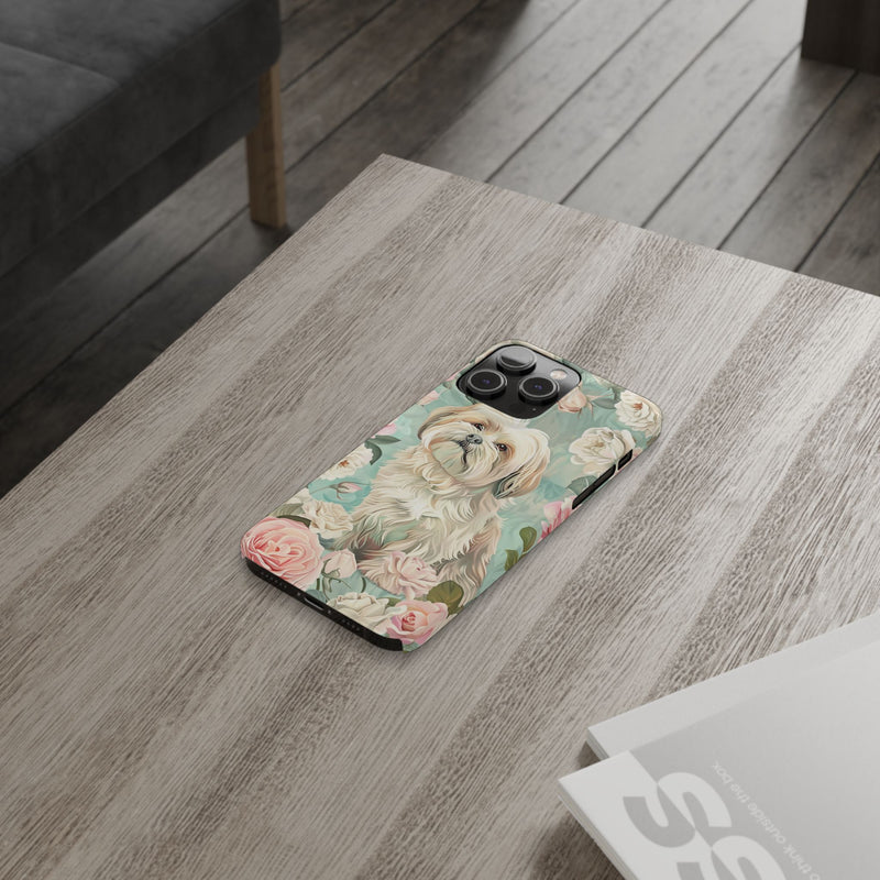 Havanese with Flowers Slim iPhone Cases