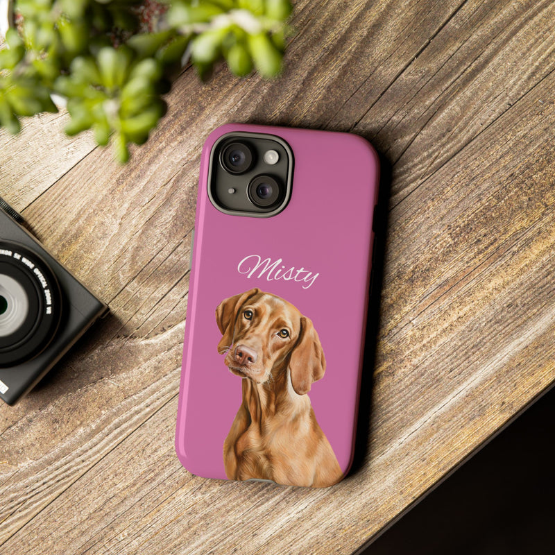 Custom Pet Portrait iPhone Case – Durable Dual-Layer Protection