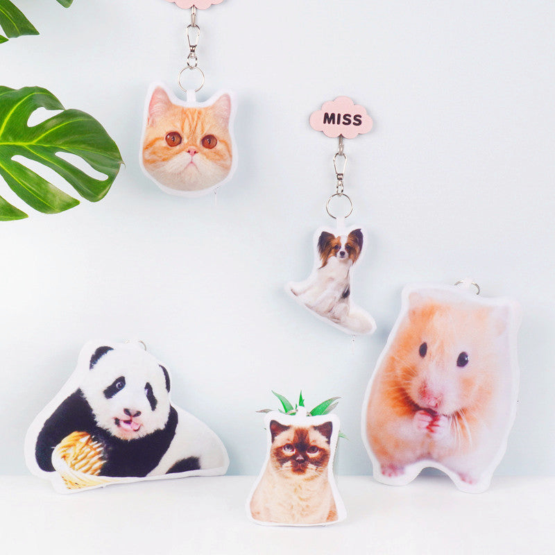 Custom Pet Keychain with Dog and Cat Photos