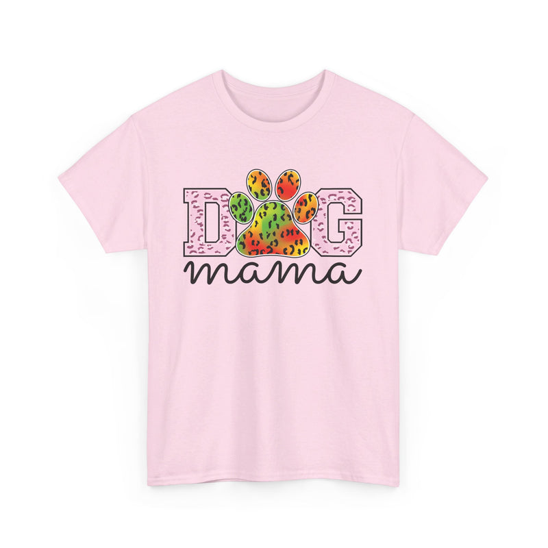 Dog Mama Unisex Heavy Cotton Tee | Dog Paw Print Tshirt