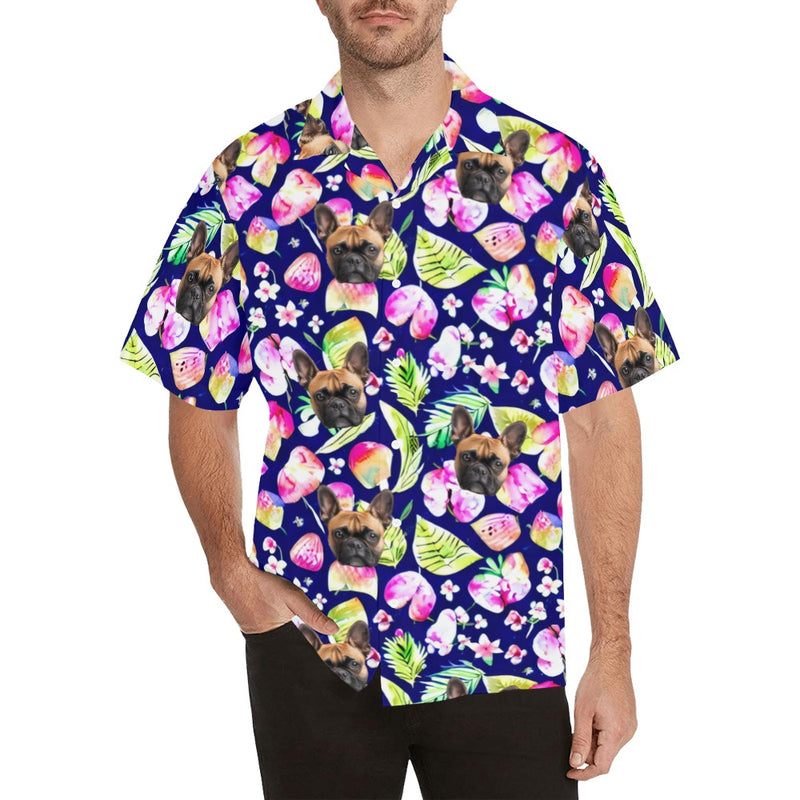 Personalized Unisex Hawaiian Shirt with Pet Faces & Summer Patterns - Custom Dog, Cat, & Pet Print