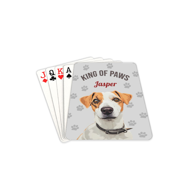 Custom Pet Portrait Poker Playing Cards – Personalized Pet Photo Cards with Name