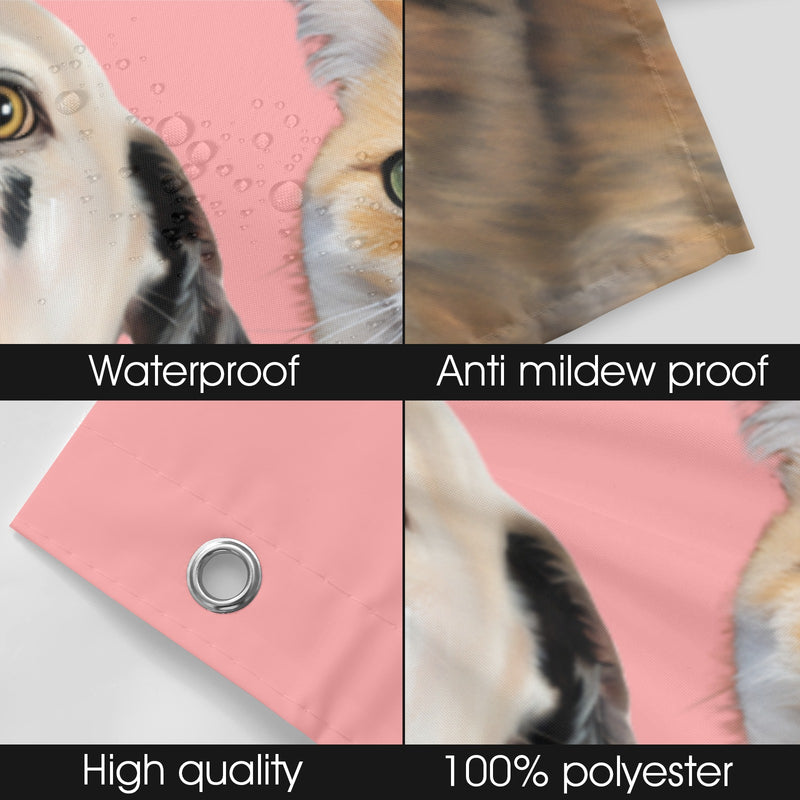 Custom Pet Photo Portrait Shower Curtain, Personalized Photo Shower Curtain