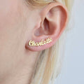 Custom English Letter Name Earrings – Personalized Stainless Steel Earrings for a Holiday Gift