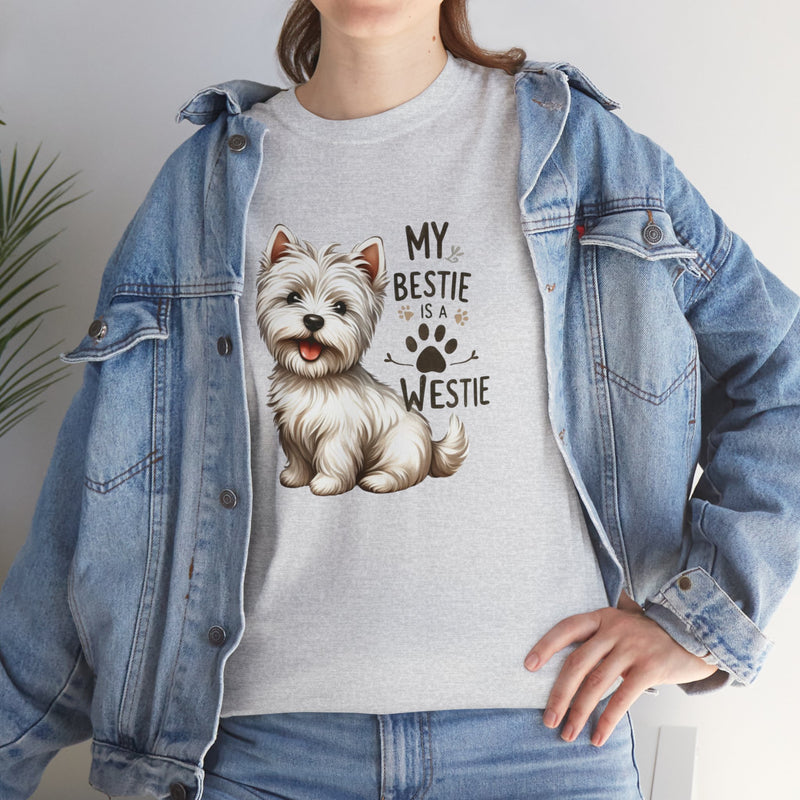 My Bestie is a Westie Unisex Heavy Cotton Tee