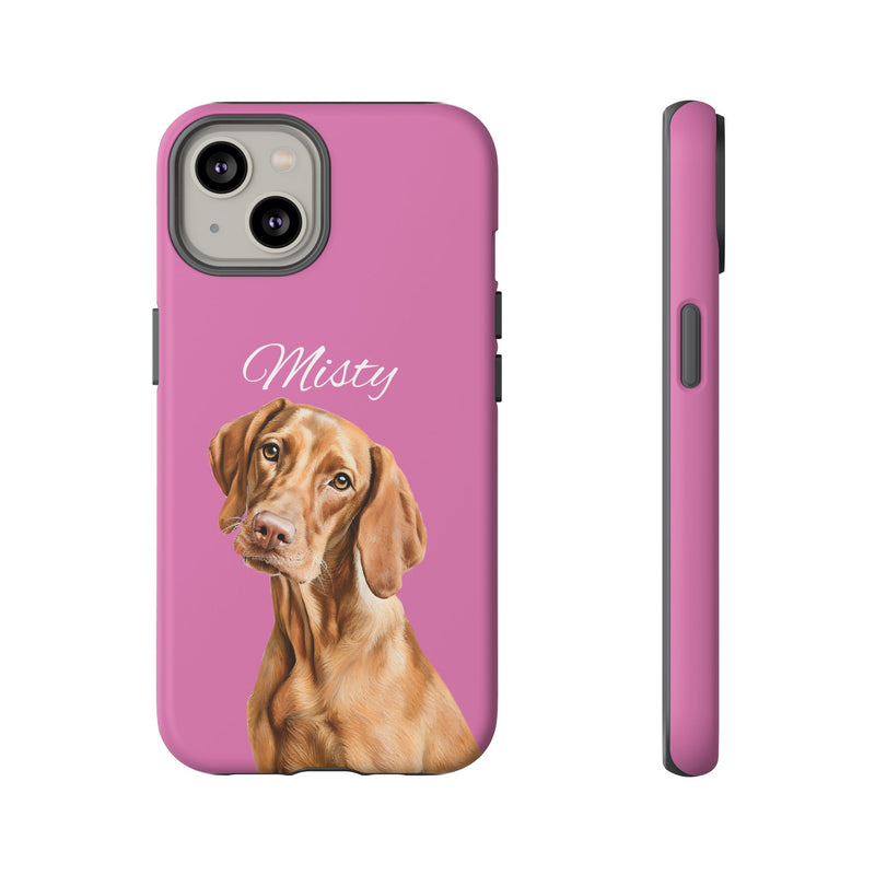 Custom Pet Portrait iPhone Case – Durable Dual-Layer Protection