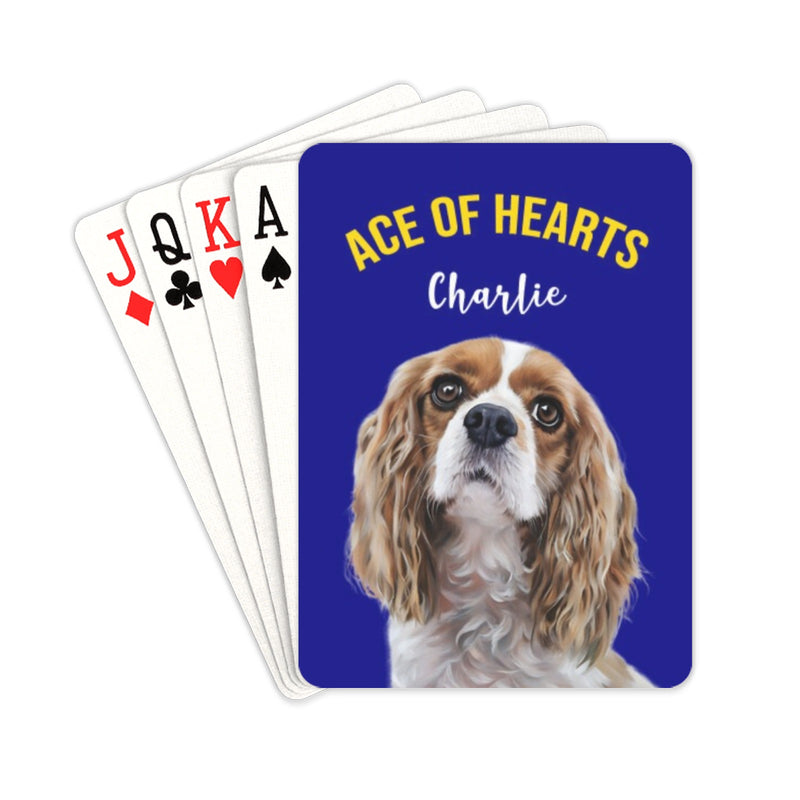 Custom Pet Portrait Poker Playing Cards – Personalized Pet Photo Cards with Name