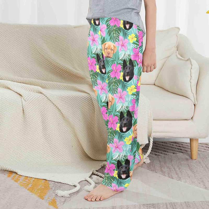 Custom Pet Photo Kid's Pajama, Gift for Dog Lovers, Personalized Little Kids' Pajama Trousers