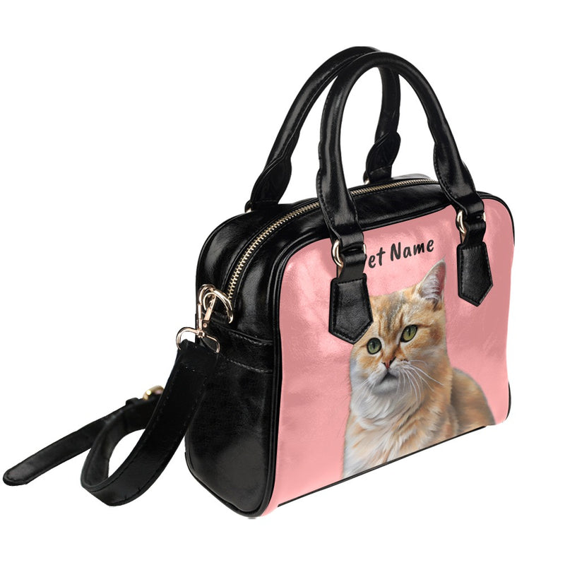 Personalized Elegant Custom Cat Portrait Handbag, Gift for Cat Mom, Cat Lovers Gift Idea