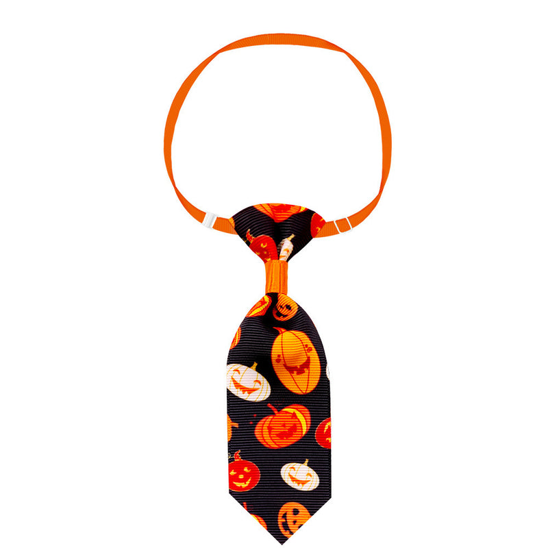 Halloween Skull Necktie for Pets | Adjustable Festive Tie for Cats and Dogs