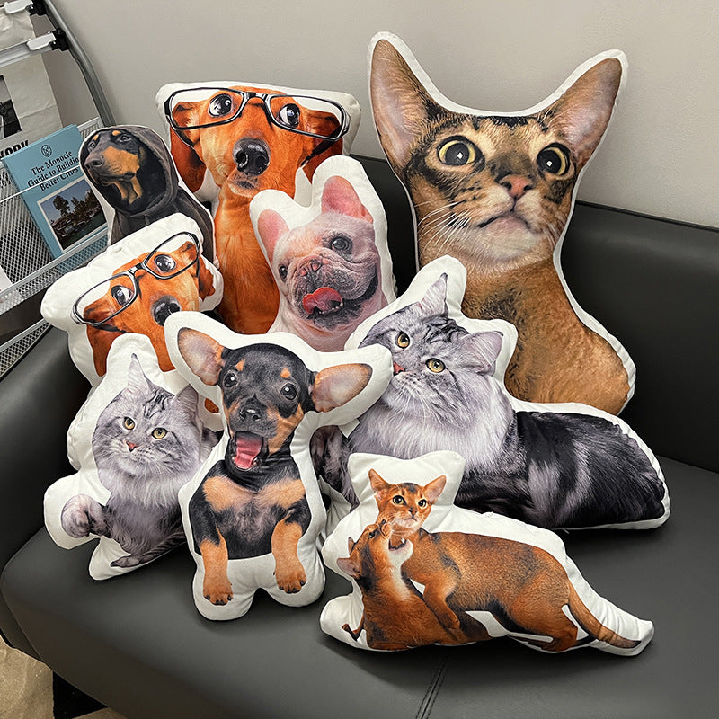 Custom Pet Pillow - Personalized Pet Shaped Pillow with Photo - Unique Gift for Pet Lovers