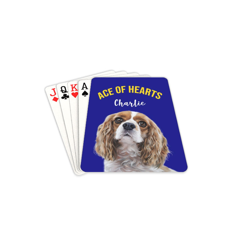 Custom Pet Portrait Poker Playing Cards – Personalized Pet Photo Cards with Name