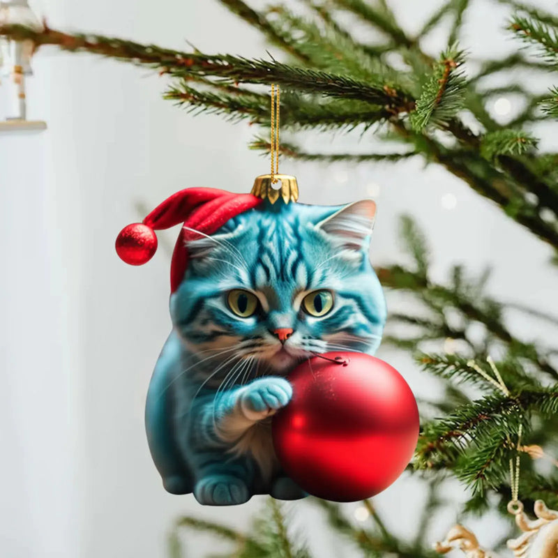 Cute Cat Christmas Ornaments | Whimsical Holiday Decor