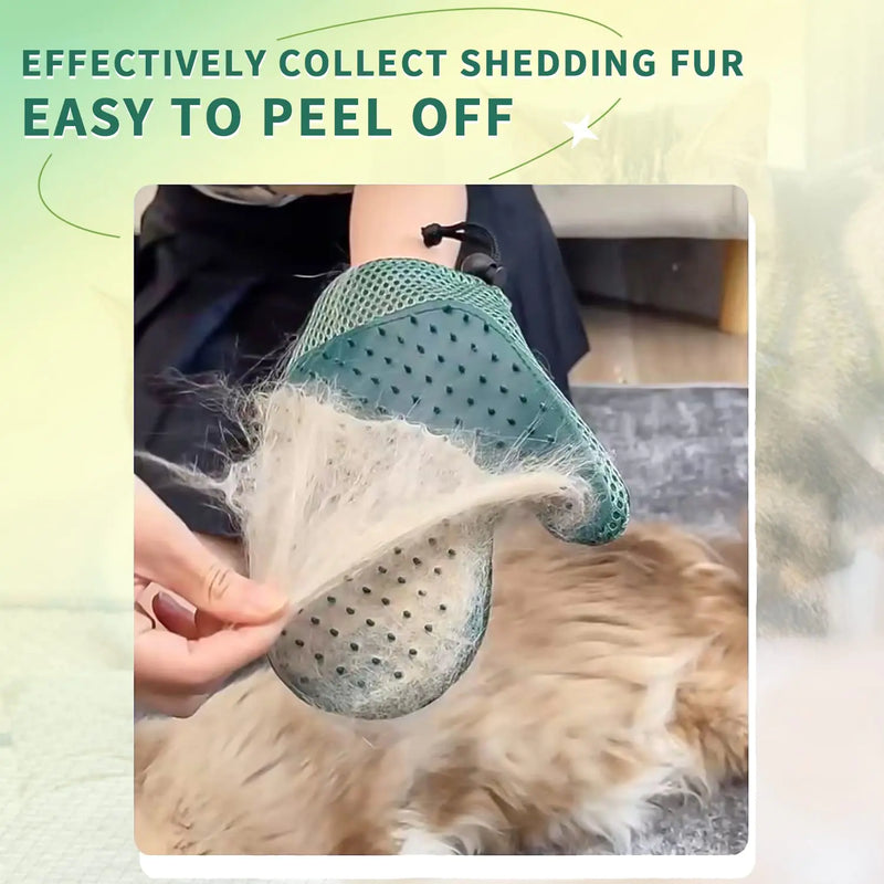 2-in-1 Pet Hair Removal & Grooming Glove for Cats and Dogs – Efficient Shedding Brush, Massage Glove, and Couch Cleaner