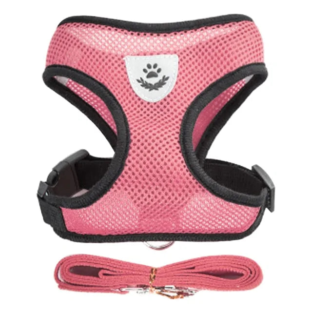 Adjustable Reflective Pet Harness for Dogs and Cats - Comfortable, Breathable Design in Multiple Colors