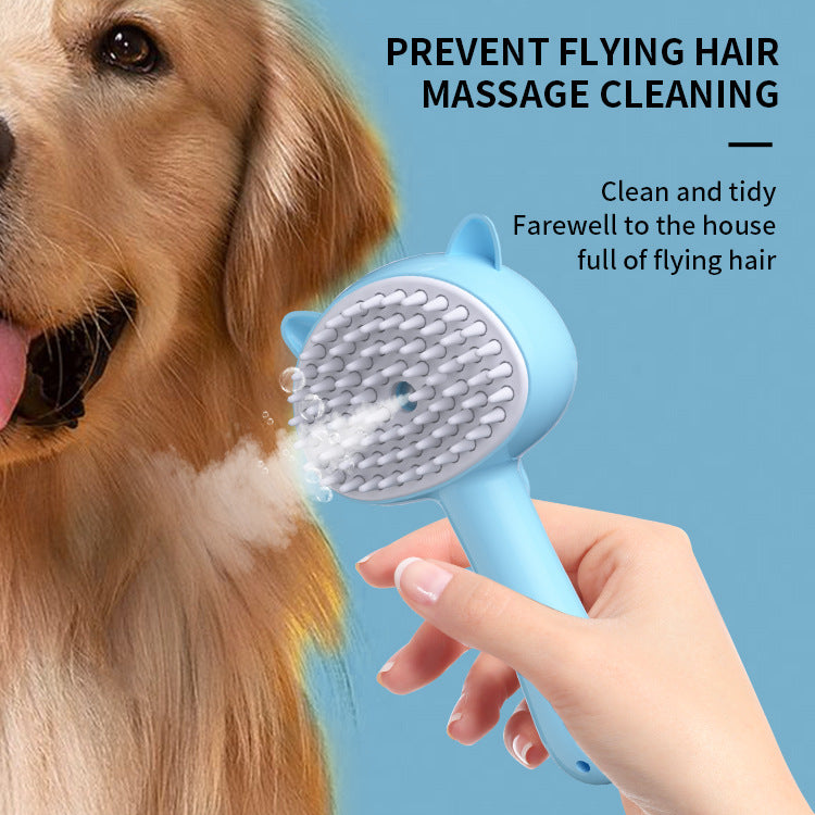 Rechargeable Multifunctional Pet Grooming Brush with Steam Technology