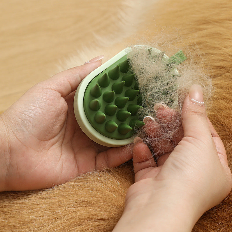 Dual Purpose Soothing Dog Brush – Gentle Cleaning and Nourishing