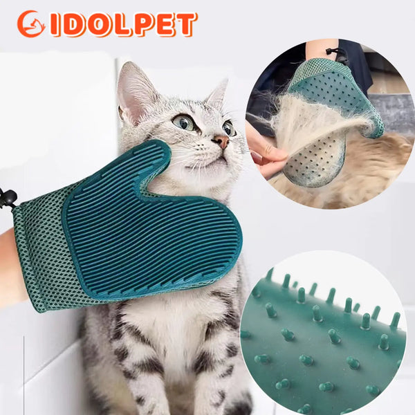 Cat fur glove dog grooming glove