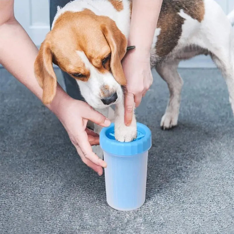 Pet Wash Cup - Paw Cleaning Solution with Soft Brushes, Durable Silicone