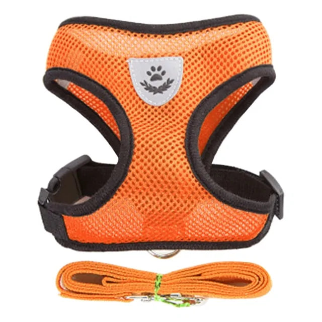 Adjustable Reflective Pet Harness for Dogs and Cats - Comfortable, Breathable Design in Multiple Colors