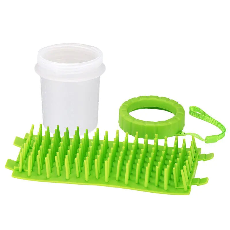 Pet Wash Cup - Paw Cleaning Solution with Soft Brushes, Durable Silicone