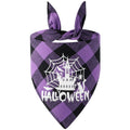 Plaid Glow-in-the-Dark Halloween Dog Bandana