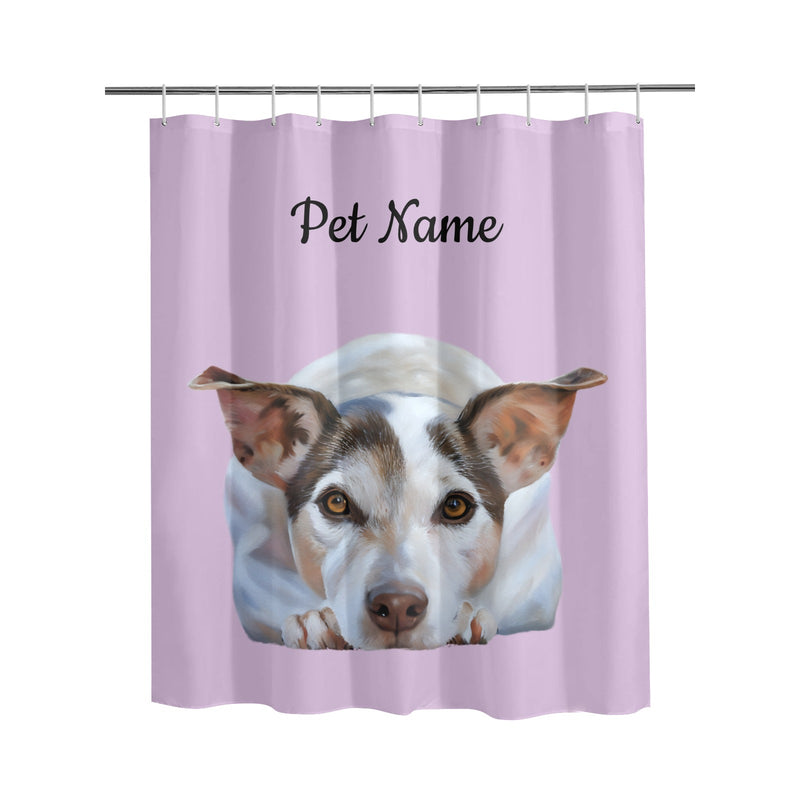 Custom Pet Photo Portrait Shower Curtain, Personalized Photo Shower Curtain