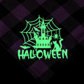 Plaid Glow-in-the-Dark Halloween Dog Bandana