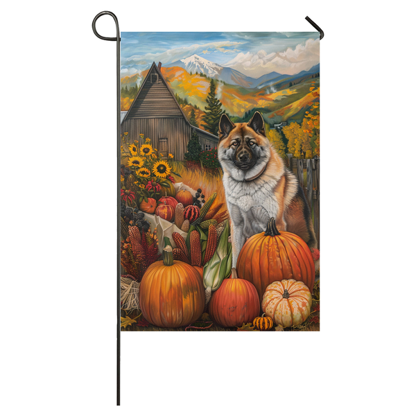 American Akita Dog Thanksgiving Garden Flag – Autumn Harvest Decor