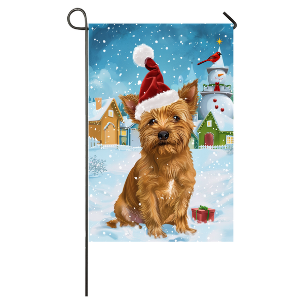 Australian Terrier Dog Lovers Let It Snow Christmas Garden Flag