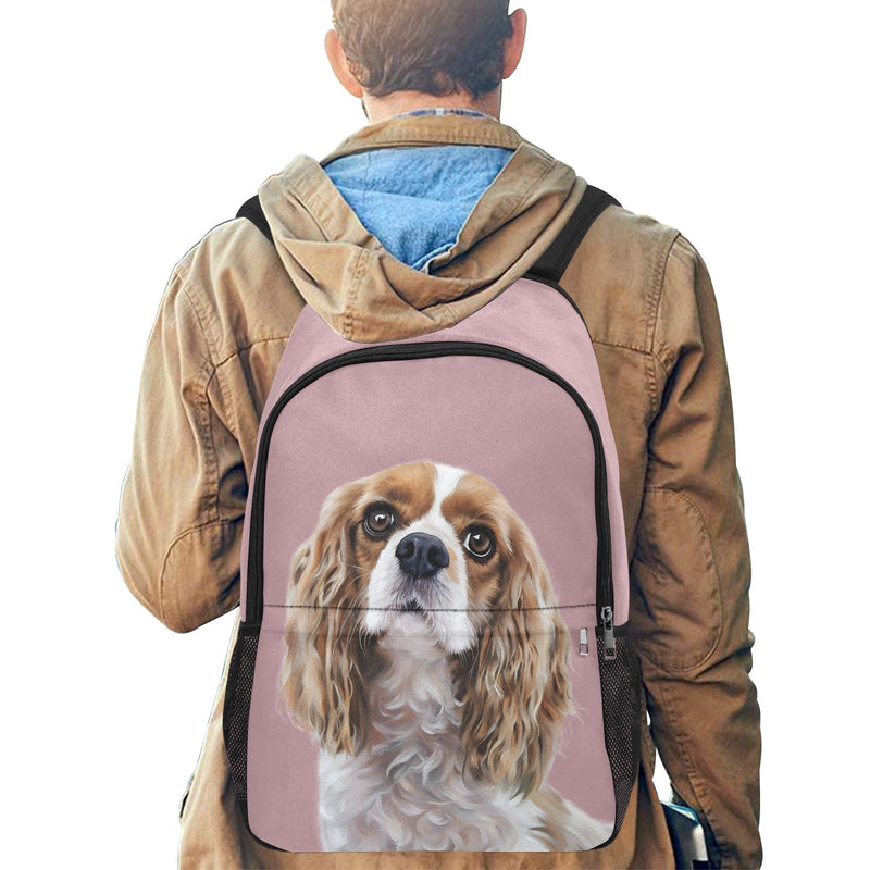 Custom Dog Photo Portrait Backpack, Custom Pet Photo Adult Tie Dye Backpack, Pet Photo Backpack, Custom Dog Photo Backpack