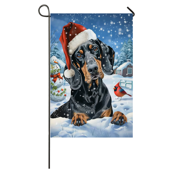 Bluetick Coonhound Dog Lovers Let It Snow Christmas Garden Flag